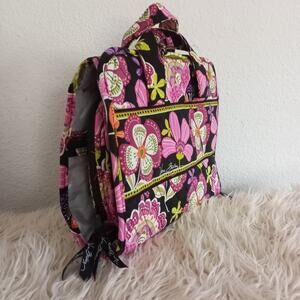 Vera Bradley Pink Floral Hanging Organizer Folding Travel Cosmetic Bag Zippers